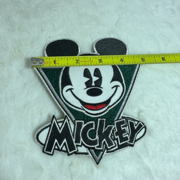 Vintage Large Mickey Mouse Pie Eyes Large Cloth Patch Walt Disney Sew On - Picture 6 of 6